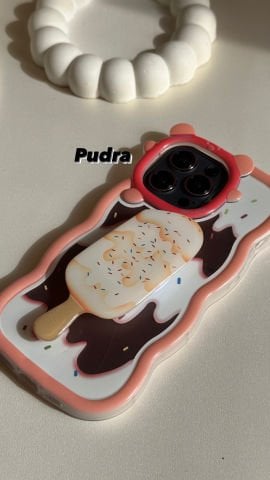 iPhone Ice Cream Popsocket Silikon Kılıf