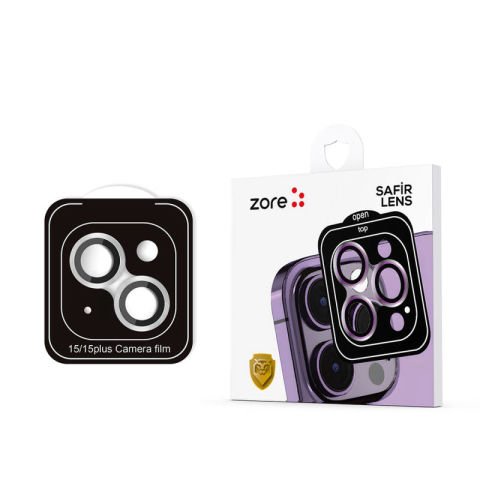 Apple iPhone 15 Plus Patinda CL-11 Safir Parmak İzi Bırakmayan Anti-Reflective Kamera Lens Koruyucu