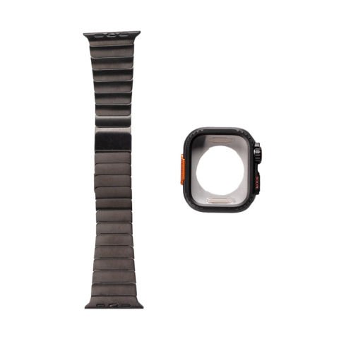 Apple Watch Ultra 49mm Patinda KRD-126 Sert Kasa Koruyuculu Metal Kordon