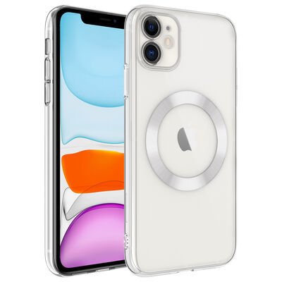 Apple iPhone 11 Kılıf Wireless Şarj Özellikli Sert PC Patinda Riksos Magsafe Kapak