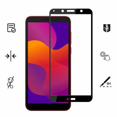 Huawei Y5P Patinda Kenarları Kırılmaya Dayanıklı Cam Ekran Koruyucu