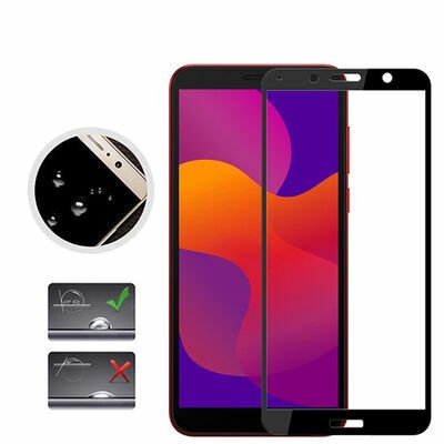 Huawei Y5P Patinda Kenarları Kırılmaya Dayanıklı Cam Ekran Koruyucu