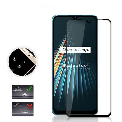 Realme 5İ Patinda Kenarları Kırılmaya Dayanıklı Cam Ekran Koruyucu
