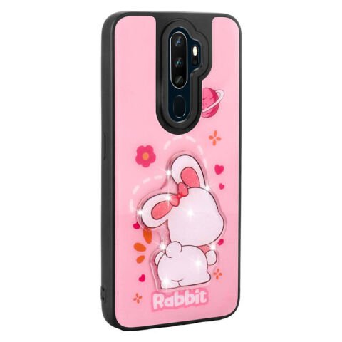 Oppo A5 2020 Kılıf Parlayan Kabartmalı İkonik Figürlü Patinda Amas Silikon Kapak