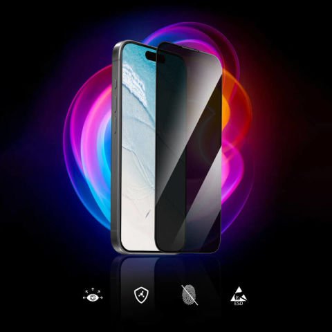Apple iPhone 16 Plus Wiwu GT-015 Çok Katmanlı Temperli iPrivacy Cam Ekran Koruyucu