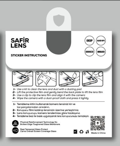 Apple iPhone 13 Patinda CL-11 Safir Parmak İzi Bırakmayan Anti-Reflective Kamera Lens Koruyucu