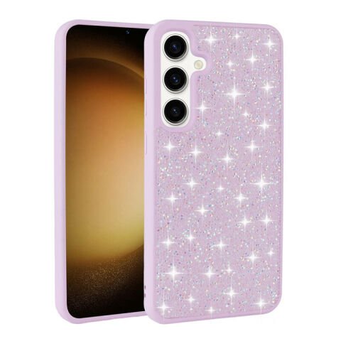 Galaxy S24 Plus Kılıf Parlak Taşlı Tasarım Patinda Pırlanta Kapak