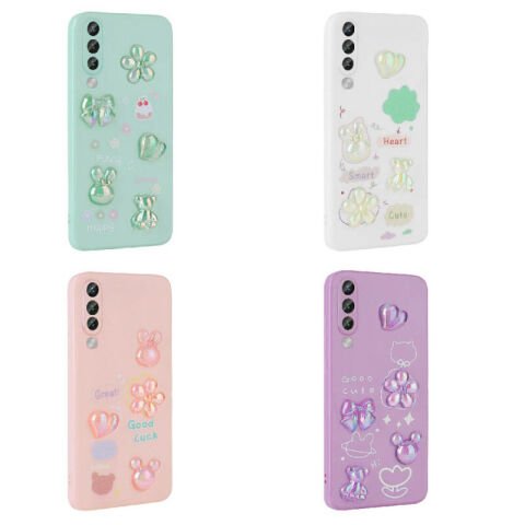 Galaxy A50 Kılıf Kabartma Figürlü Parlak Patinda Toys Silikon Kapak