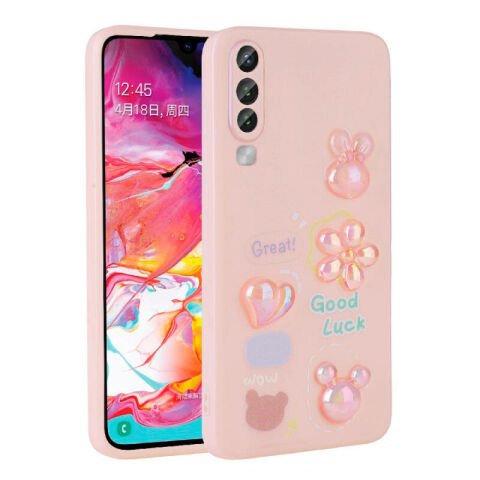 Galaxy A50 Kılıf Kabartma Figürlü Parlak Patinda Toys Silikon Kapak