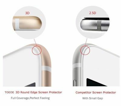 Apple iPhone 6 Plus Patinda 3D Latte Cam Ekran Koruyucu