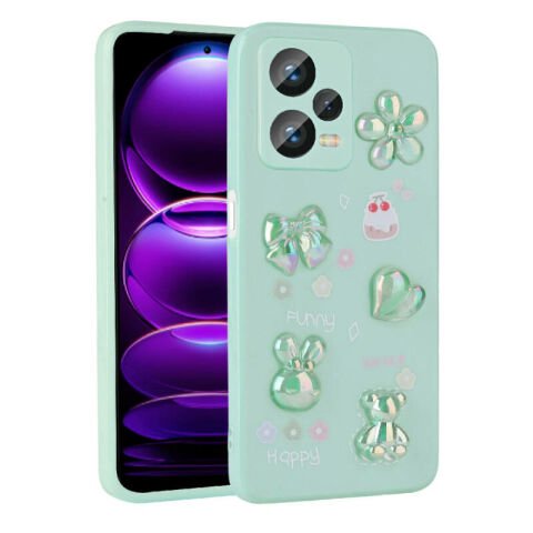 Xiaomi Redmi Note 12 Pro Plus 5G Kılıf Kabartma Figürlü Parlak Patinda Toys Silikon Kapak