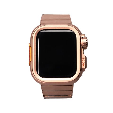 Apple Watch 44mm Patinda KRD-126 Sert Kasa Koruyuculu Metal Kordon