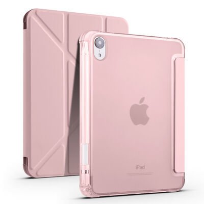 Apple iPad Mini 2021 (6.Nesil) Kılıf Patinda Tri Folding Kalem Bölmeli Standlı Kılıf