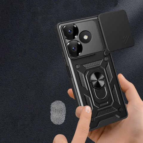 Xiaomi Redmi 13 4G Kılıf Magnetik Standlı Kamera Korumalı Patinda Sürgülü Vega Kapak