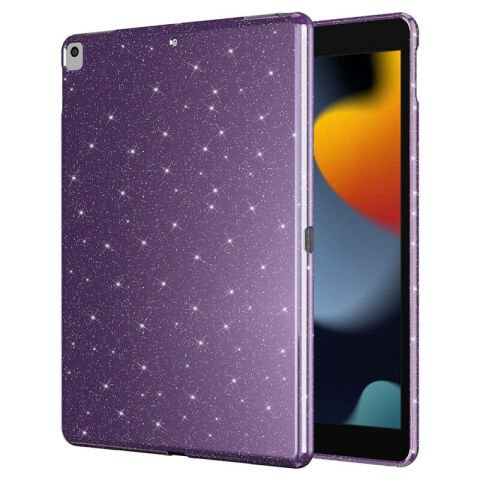 Apple iPad 10.2 (8 Nesil) Simli Parlak Görünümlü Patinda Tablet Koton Kılıf