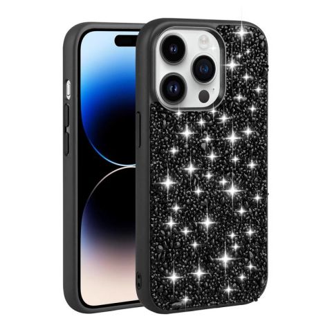 Apple iPhone 14 Pro Max Kılıf Parlak Taşlı Tasarım Patinda Linea Kapak