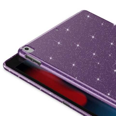 Apple iPad 10.2 (8 Nesil) Simli Parlak Görünümlü Patinda Tablet Koton Kılıf