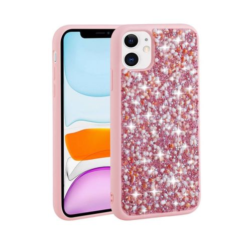 Apple iPhone 11 Kılıf Parlak Taşlı Tasarım Patinda Linea Kapak