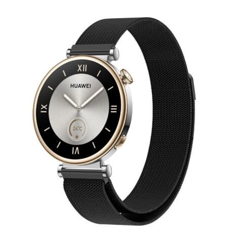 Huawei GT4 41mm Patinda KRD-01 18mm Metal Hasır Kordon