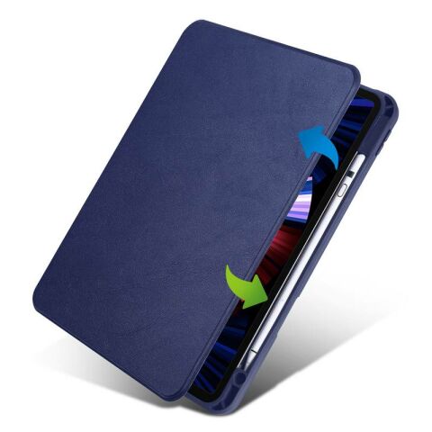 Apple iPad 10.2 (8.Nesil) Kılıf Patinda Termik Kalem Bölmeli Dönebilen Standlı Kılıf