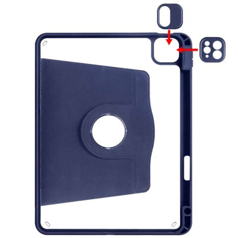 Apple iPad 10.2 (8.Nesil) Kılıf Patinda Termik Kalem Bölmeli Dönebilen Standlı Kılıf