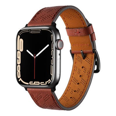 Apple Watch Ultra 49mm KRD-76 PU Deri Kordon Strap Kayış