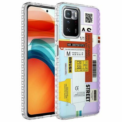 Xiaomi Redmi 10 Kılıf Airbag Kenarlı Renkli Desenli Silikon Patinda Elegans Kapak