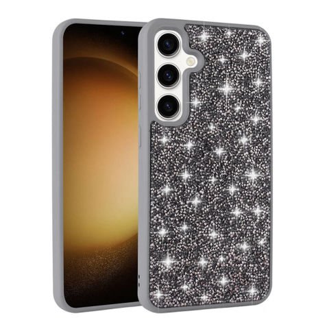 Galaxy S24 Kılıf Parlak Taşlı Tasarım Patinda Pırlanta Kapak
