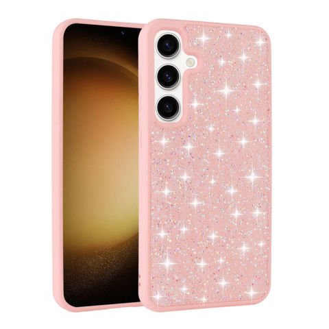 Galaxy S24 Kılıf Parlak Taşlı Tasarım Patinda Pırlanta Kapak