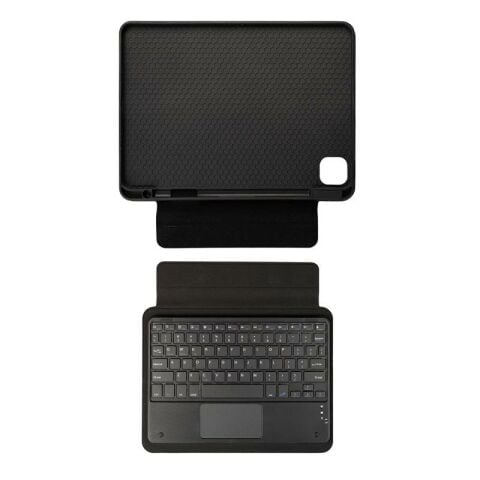 Apple iPad Air 11 2025 M3 Patinda Border Keyboard Bluetooh Bağlantılı Standlı Klavyeli Tablet Kılıfı