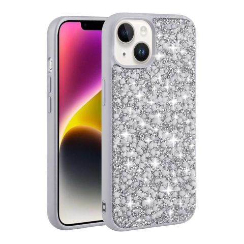 Apple iPhone 14 Plus Kılıf Parlak Taşlı Tasarım Patinda Linea Kapak