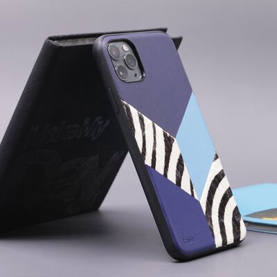 Apple iPhone 12 Pro Max Kılıf Kajsa Glamorous Serisi Zebra Combo Kapak