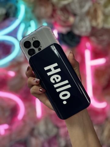 Apple iPhone Kamera Kızaklı Premium Telefon Kılıfı - Hello