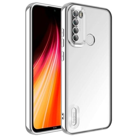 Xiaomi Redmi Note 8 Kılıf Kamera Korumalı Logo Gösteren Patinda Omega Kapak