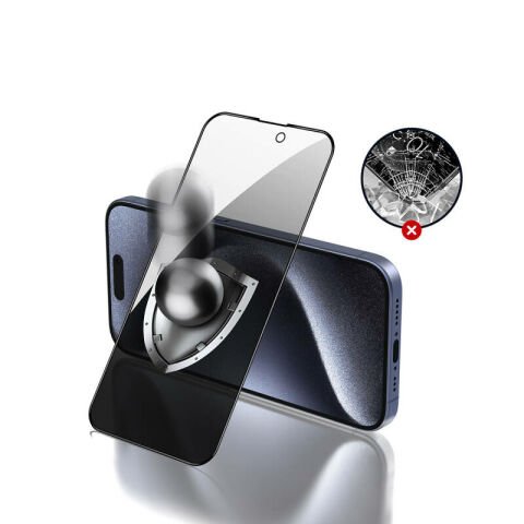 Apple iPhone 15 Patinda Rika Premium Privacy Temperli Cam Ekran Koruyucu