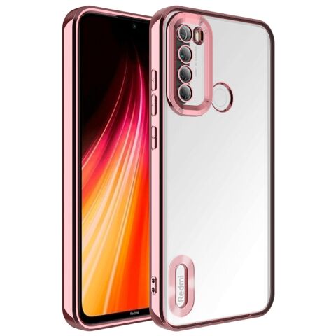Xiaomi Redmi Note 8 Kılıf Kamera Korumalı Logo Gösteren Patinda Omega Kapak