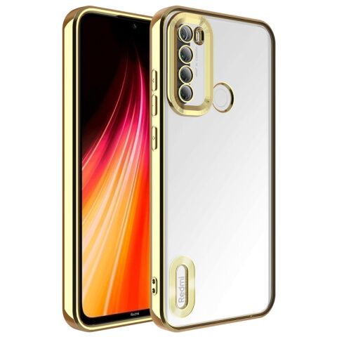Xiaomi Redmi Note 8 Kılıf Kamera Korumalı Logo Gösteren Patinda Omega Kapak