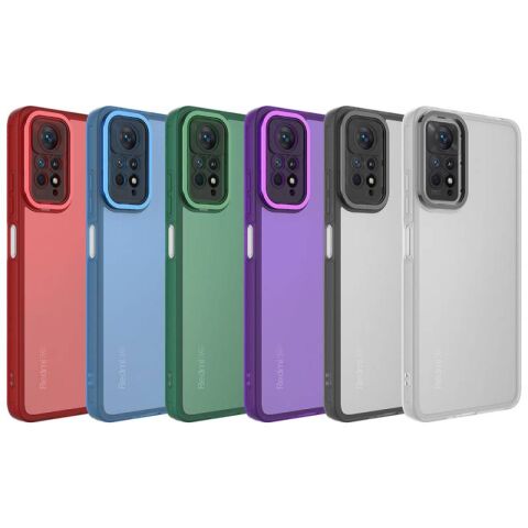 Xiaomi Redmi Note 11 Pro 5G Kılıf Kamera Korumalı Transparan Patinda Post Kapak