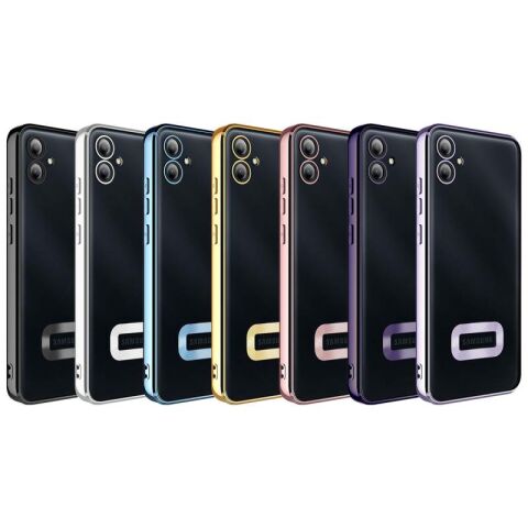 Galaxy A04E Kılıf Kamera Korumalı Logo Gösteren Patinda Omega Kapak