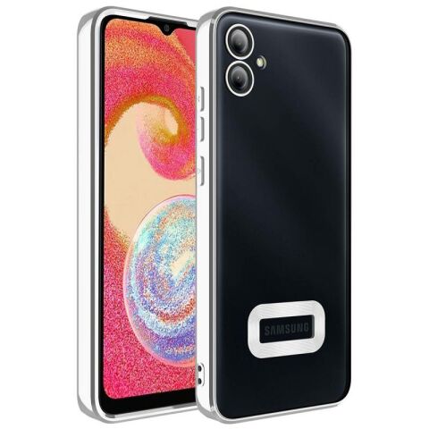 Galaxy A04E Kılıf Kamera Korumalı Logo Gösteren Patinda Omega Kapak