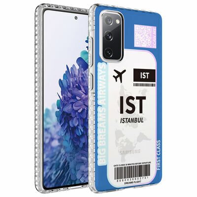 Galaxy S20 FE Kılıf Airbag Kenarlı Renkli Desenli Silikon Patinda Elegans Kapak