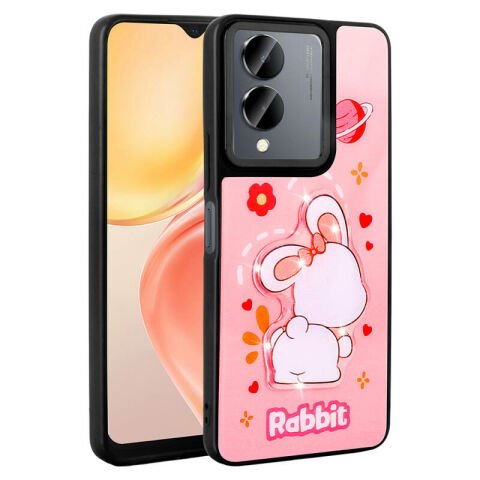 Vivo Y36 5G Kılıf Parlayan Kabartmalı İkonik Figürlü Patinda Amas Silikon Kapak
