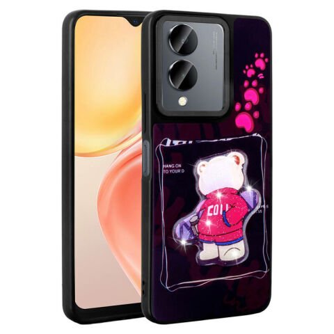 Vivo Y36 5G Kılıf Parlayan Kabartmalı İkonik Figürlü Patinda Amas Silikon Kapak