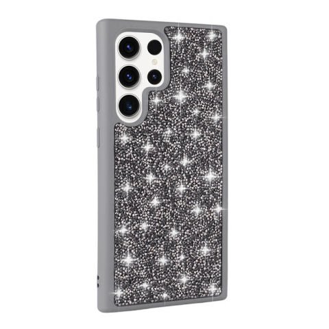 Galaxy S23 Ultra Kılıf Parlak Taşlı Tasarım Patinda Pırlanta Kapak