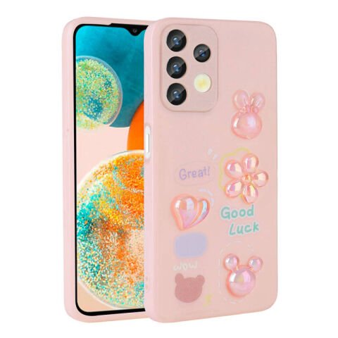 Galaxy A13 4G Kılıf Kabartma Figürlü Parlak Patinda Toys Silikon Kapak