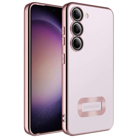 Galaxy S23 Plus Kılıf Kamera Korumalı Logo Gösteren Patinda Omega Kapak