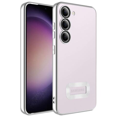 Galaxy S23 Plus Kılıf Kamera Korumalı Logo Gösteren Patinda Omega Kapak