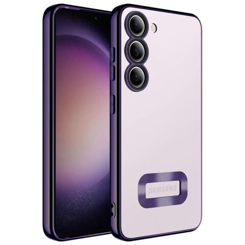 Galaxy S23 Plus Kılıf Kamera Korumalı Logo Gösteren Patinda Omega Kapak