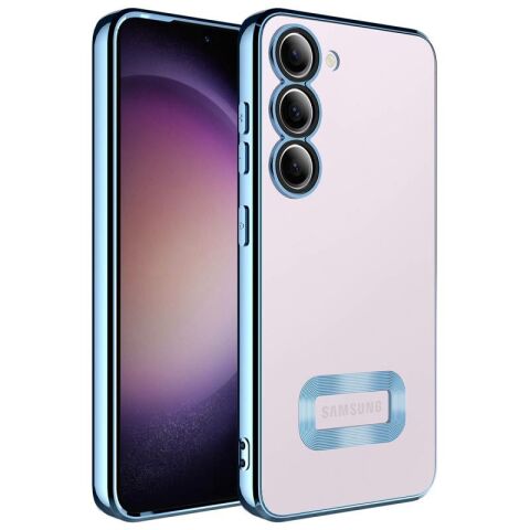Galaxy S23 Plus Kılıf Kamera Korumalı Logo Gösteren Patinda Omega Kapak