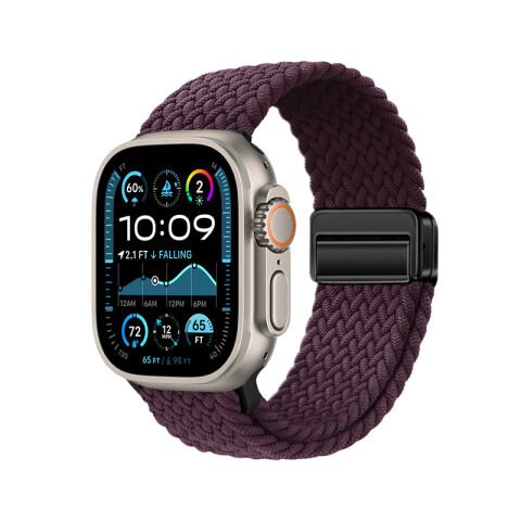 Apple Watch Ultra 49mm Patinda KRD-134 Örgü Tasarımlı Hasır Kordon Strap Kayış